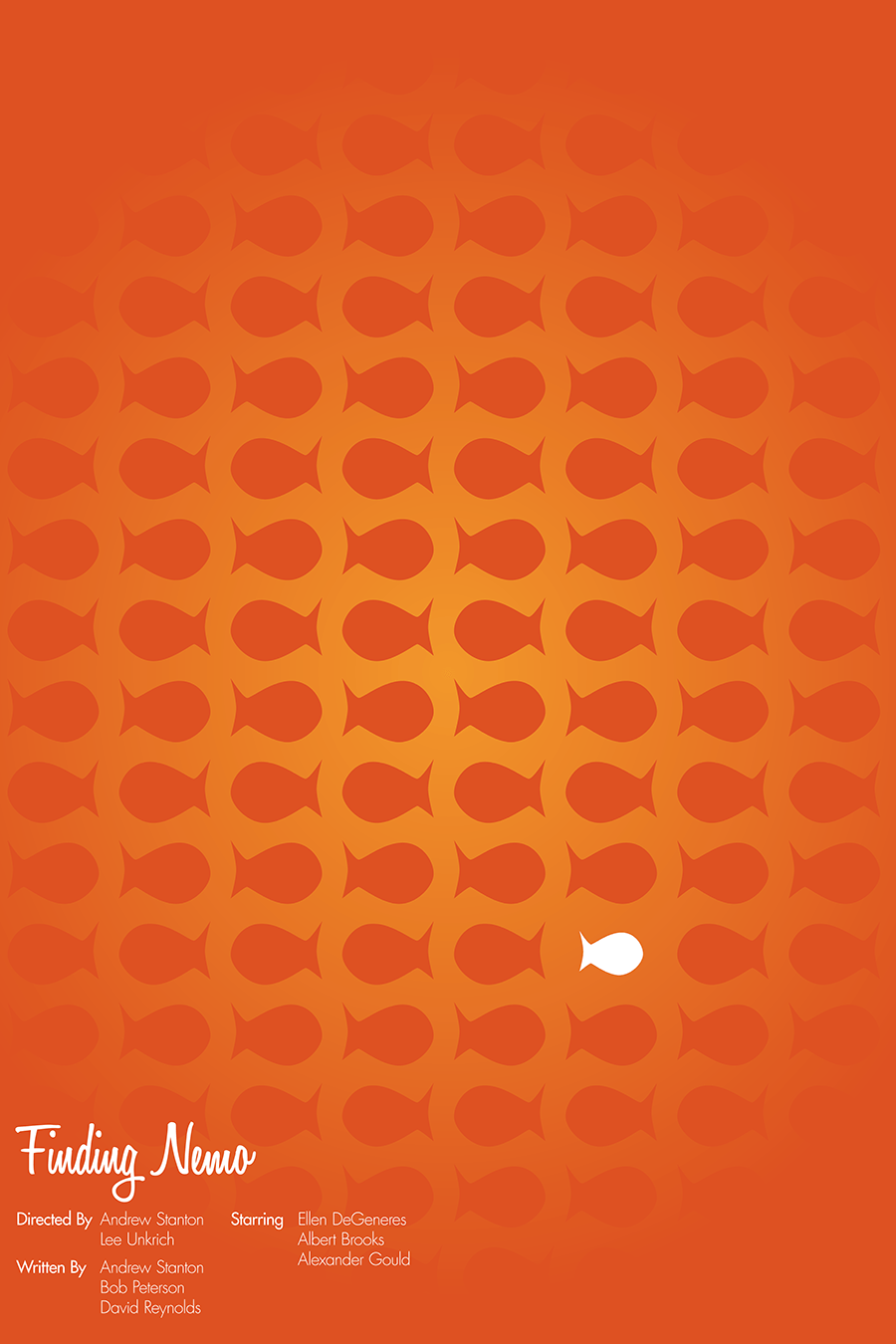 Finding Nemo minimalist movie poster.